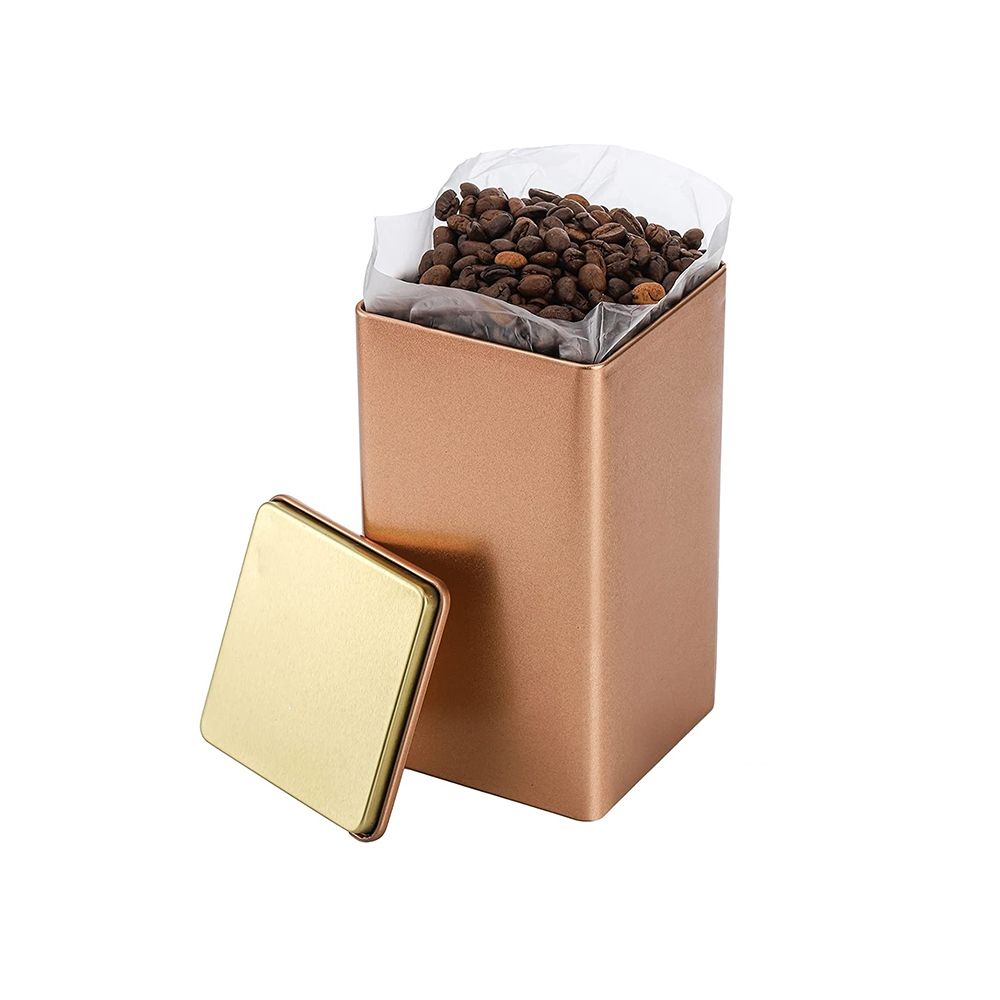 Airtight tin can Custom Rectangular Metal Tea Coffee Sugar Storage Tins Container Tin Box Canisters