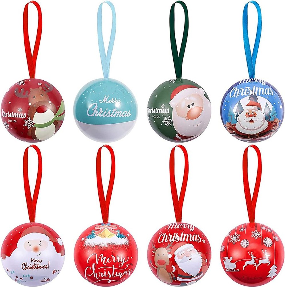Christmas Tree Candy Iron Balls Pendant for Kids Christmas Xmas Tree Decoration Christmas Tinplate Candy Ball