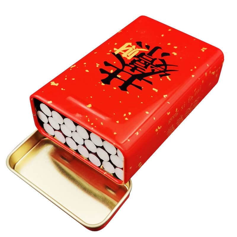 Custom cigarette tin case hinged tobacco tin box