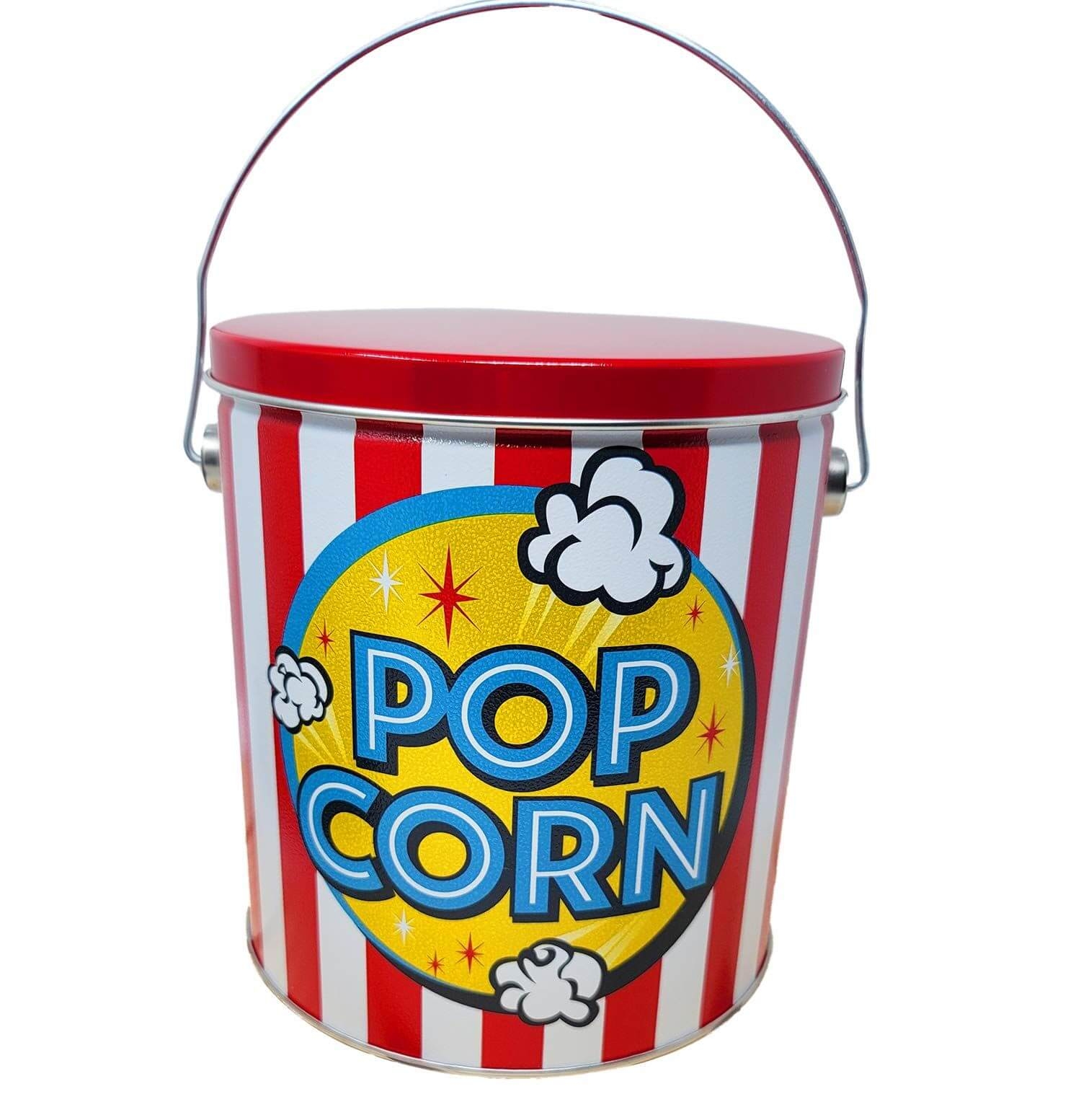 Custom wholesale 1 gallon popcorn tin cans with handle