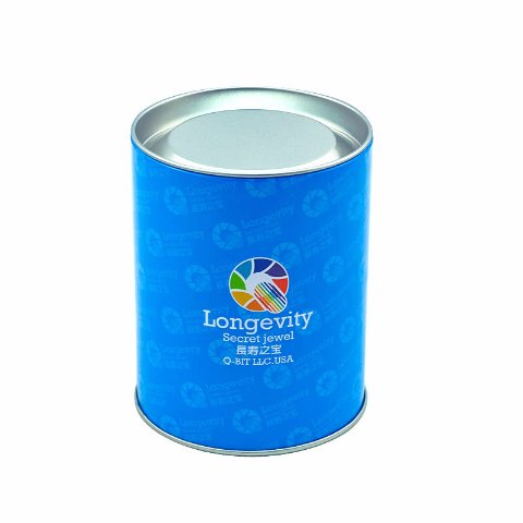 custom round vitamin tin cans metal package