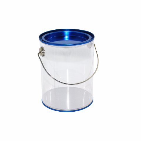 Custom plastic cylinder clear box transparent round tube PET PVC packaging with tin lid