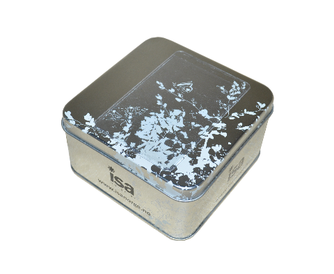 custom square tea tin box with printing