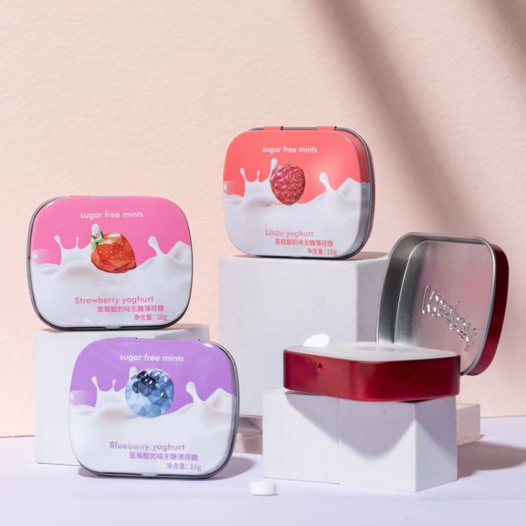 Factory price customized candy mint tin can small sweet tin box