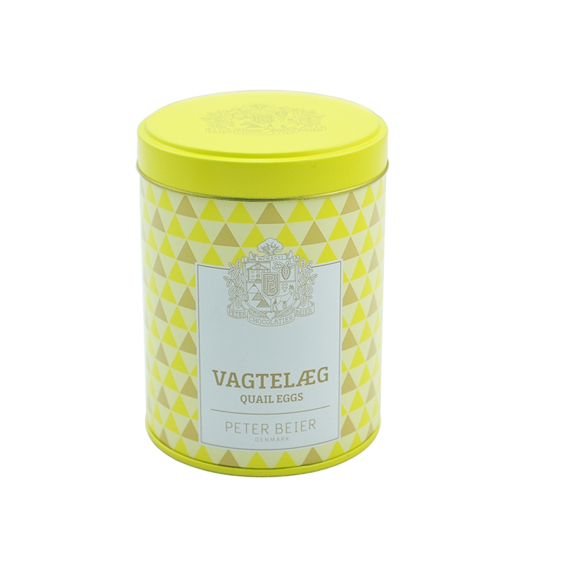 Wholesale free sample round shape recycled metal tin can for tea coffee bean package