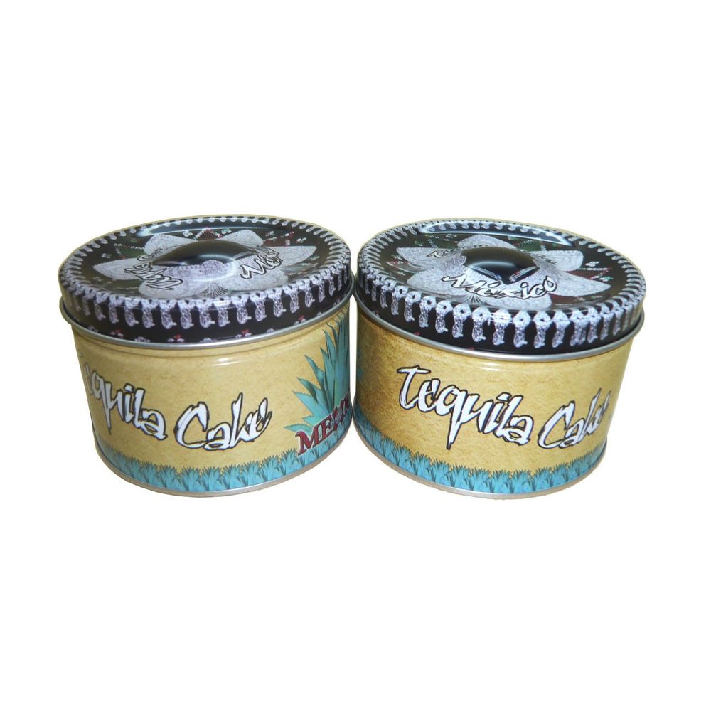 Custom round tin box with emboss and printing