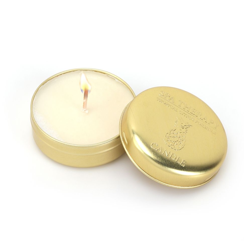 Golden Round Aluminum Cans Metal Tins Jars Empty Candle Tin