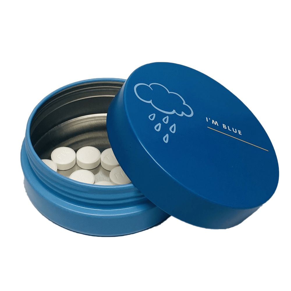 Factory round shape child proof gummy candy tin contaner