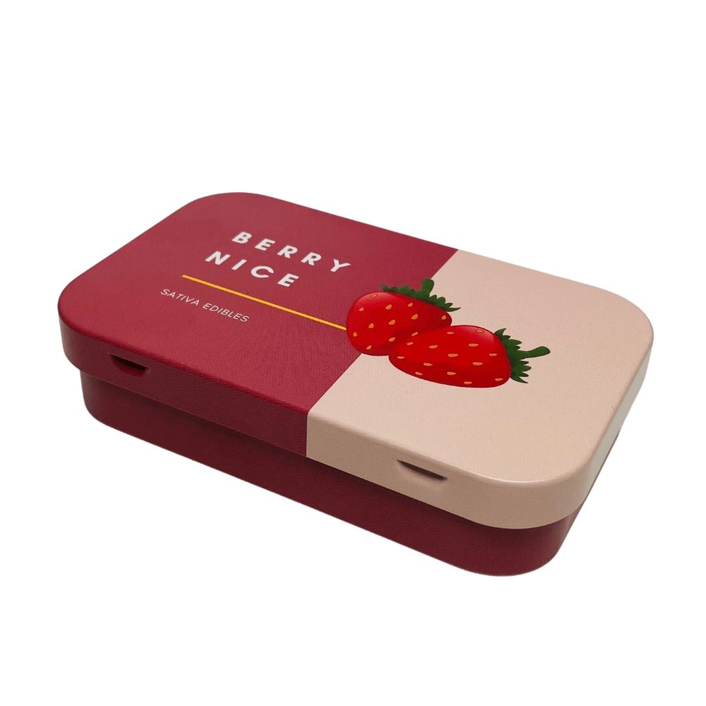 Wholesale food grade child proof candy gummies tin box