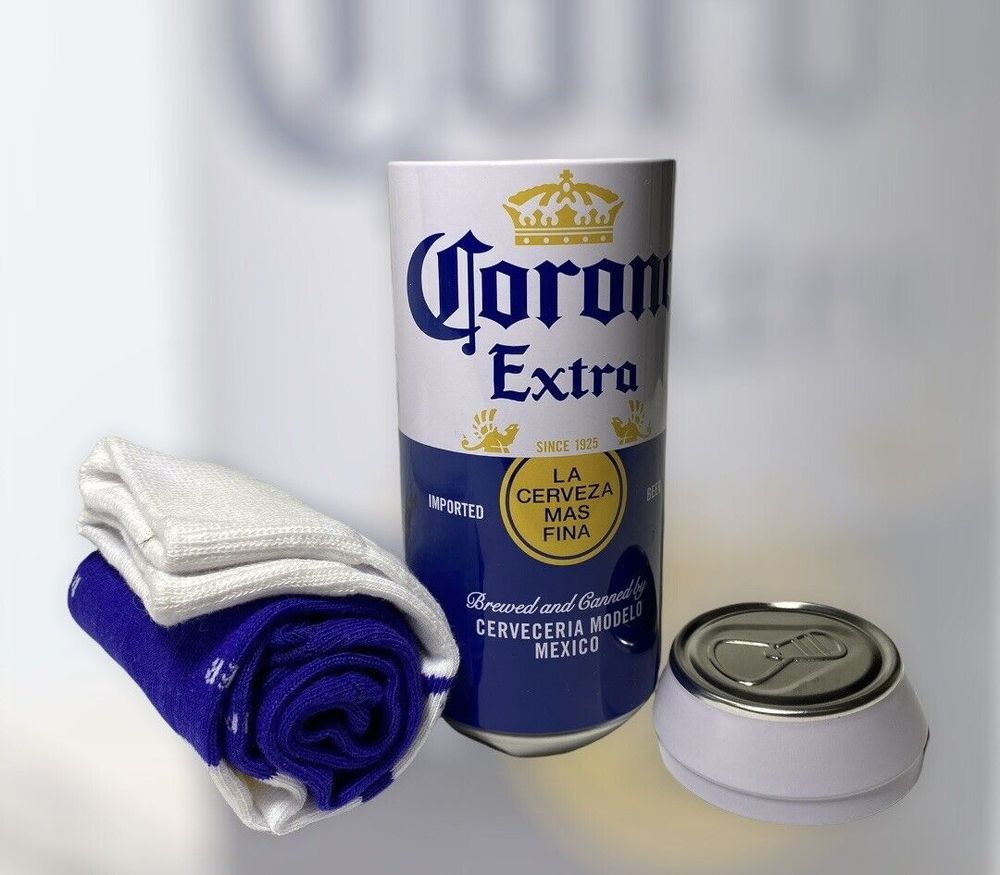 Customize cola beer shape metal socks stash tin container with removable lids