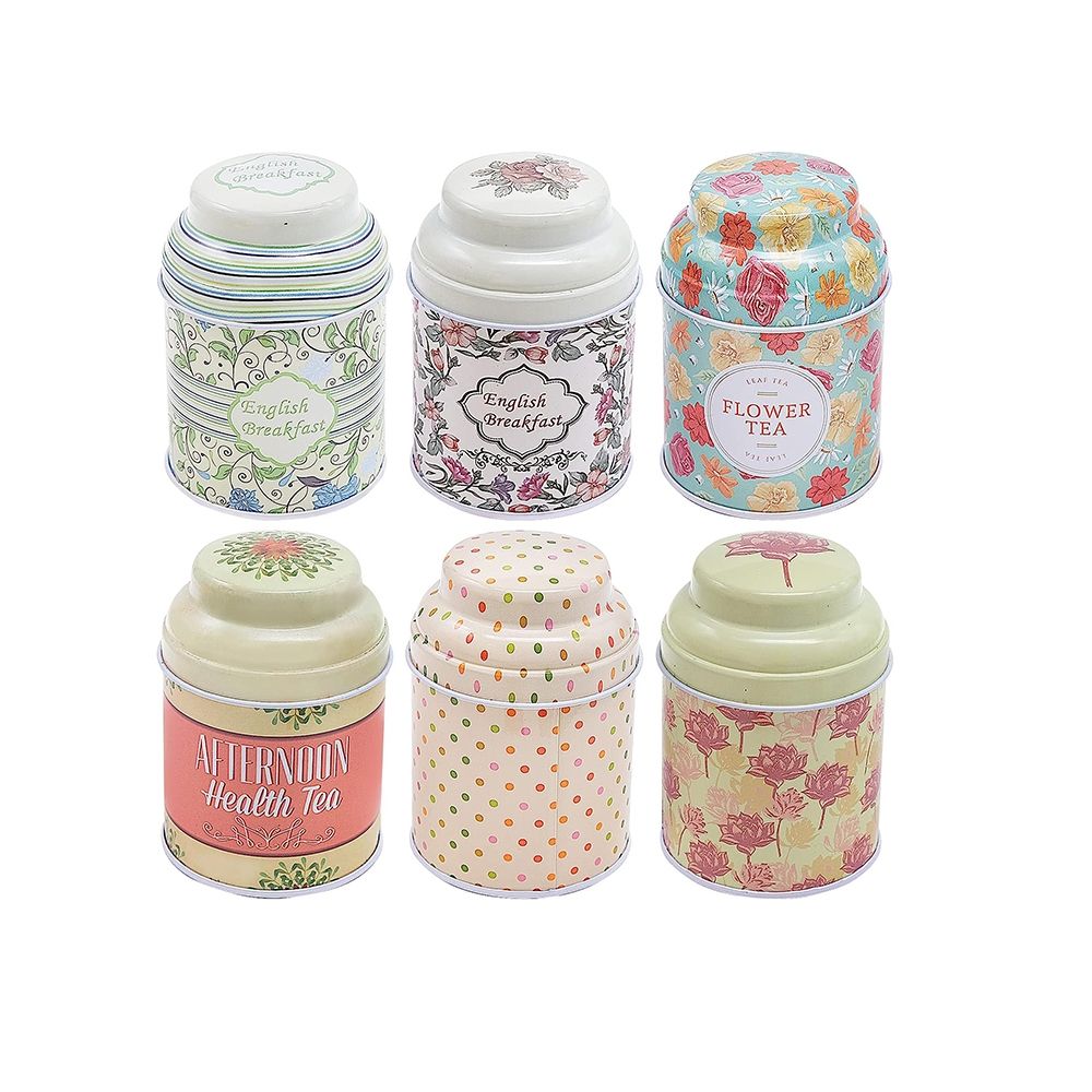 Factory Custom Personalized Luxury Round Tea Tin Can Empty Metal Packaging Suggar Coffee Tea Tin Box