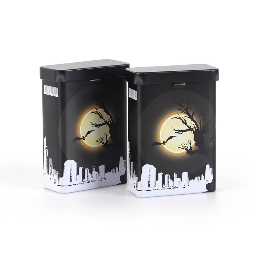 Metal hinged tin box cigarette tobacco tin