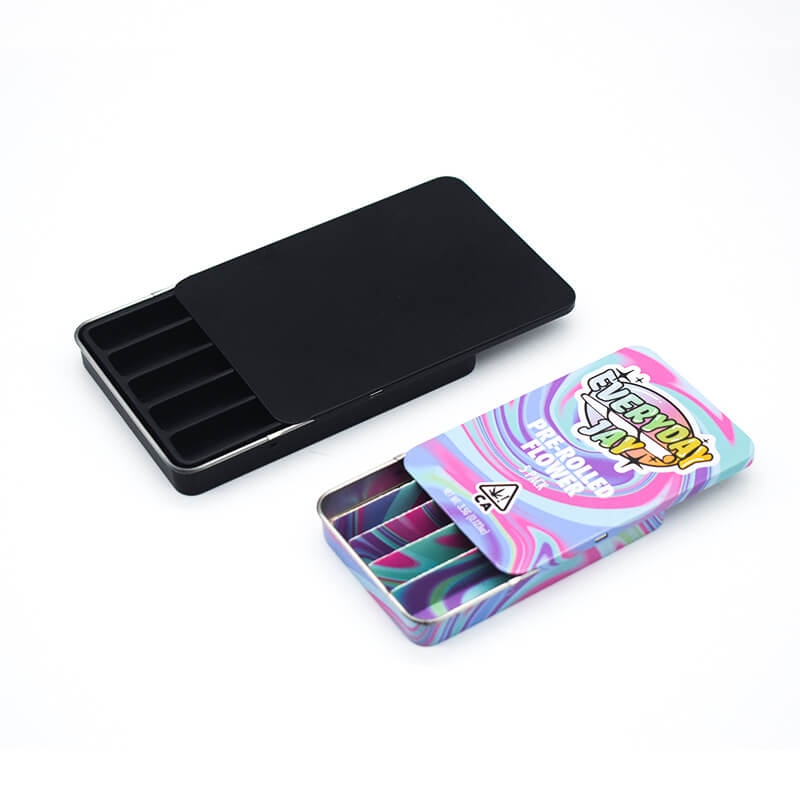 Child Proof Pre Roll Tin Box Cone Cigarette Case 