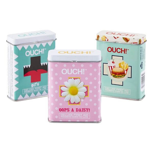 High quality custom metal tin bandage box with hinged lid