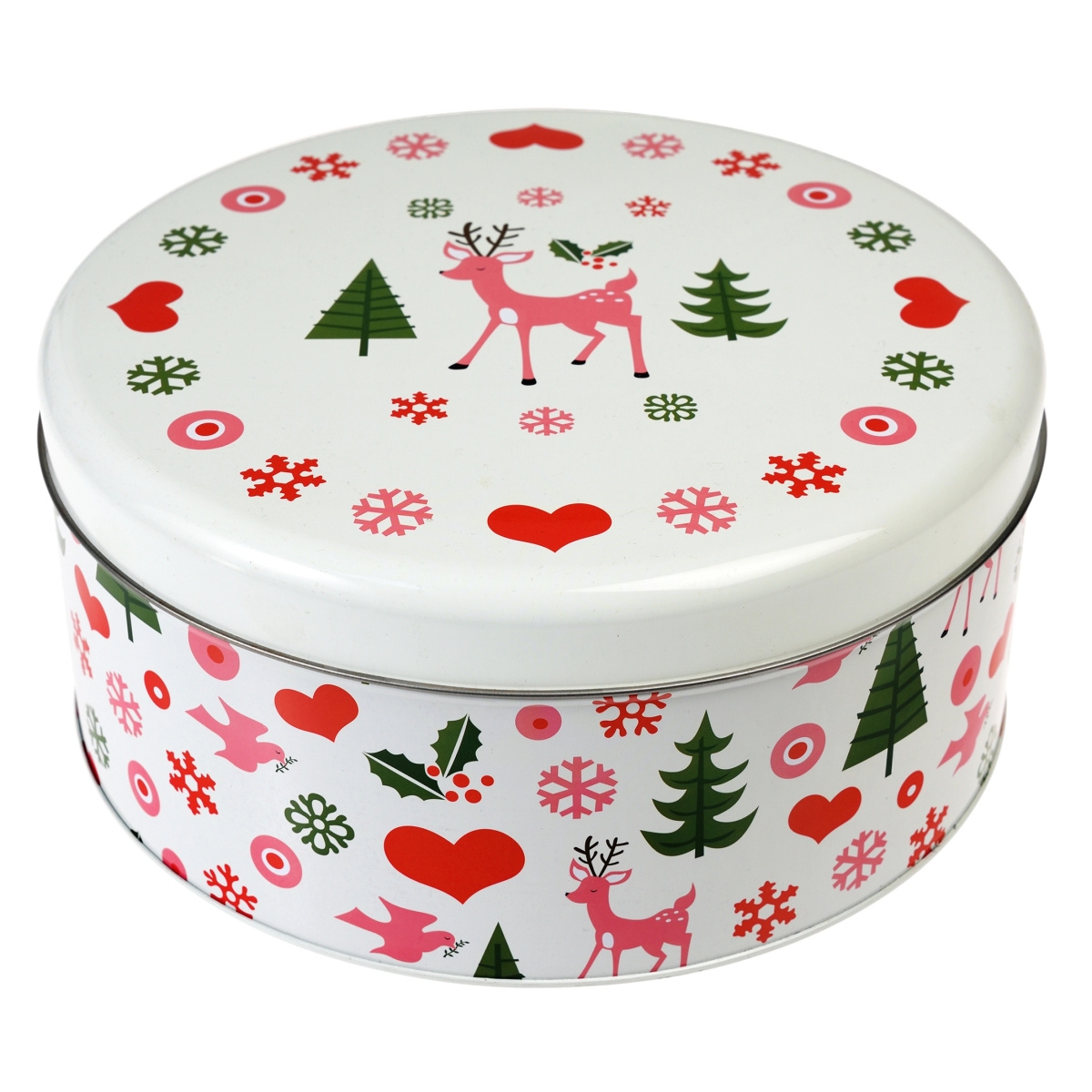 Round Holiday Decorative Nesting Diameter - Great For Storing Cookies, Brownies, and More! 