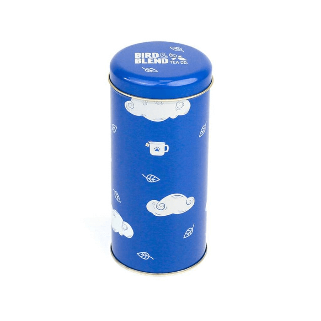 Custom airtight cylinder metal round tea tin box for loose tea storage