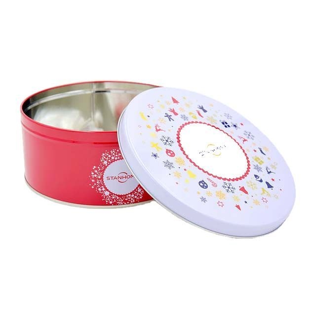 Factory Price Custom Print Chocolate Metal Packaging Candy Big Round Tins Box For Cake Biscuits Tin Cans