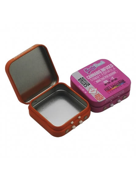 Airtight Child Resistant Metal Tin With Hinge
