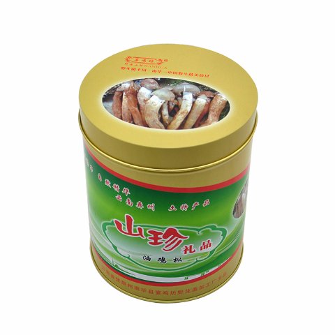 Custom round tin box with printing for dry good