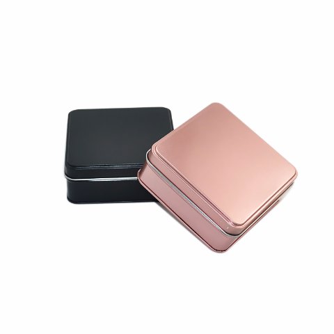 custom square gift tin box with printing