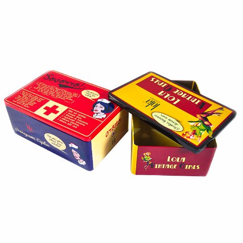 Custom Big Cosmetic Cookies Biscuit Rectangle Metal Gift Tin Box